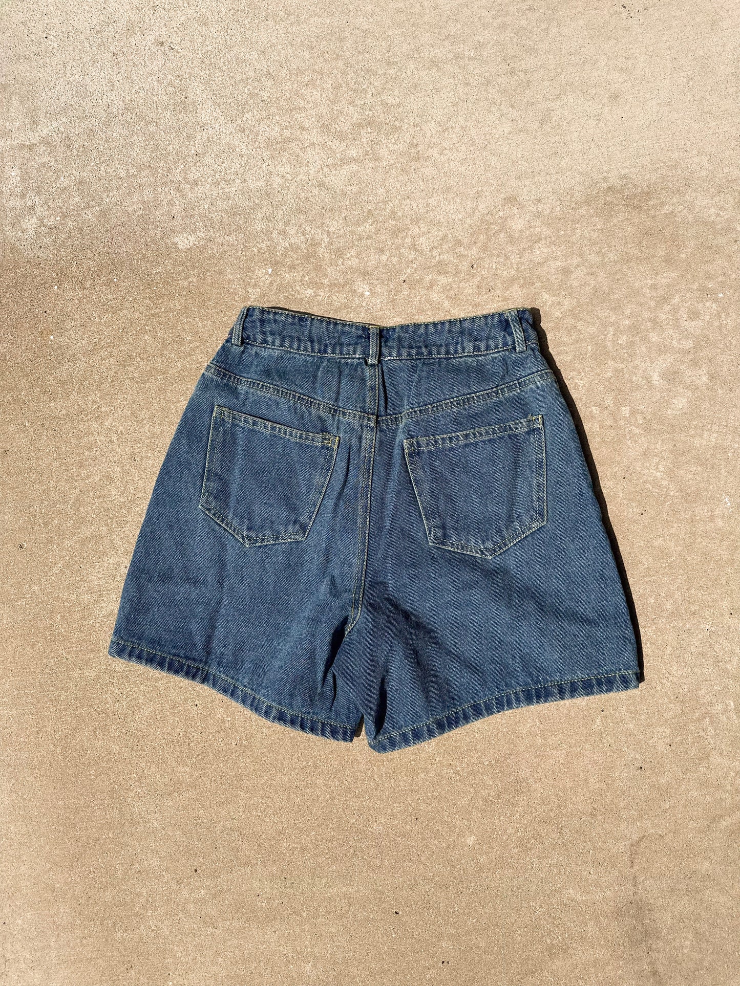 Mid Length Denim Shorts