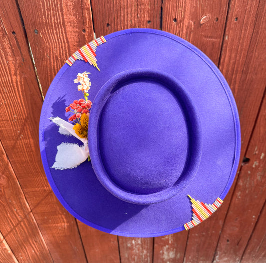 Purple Floral Hat