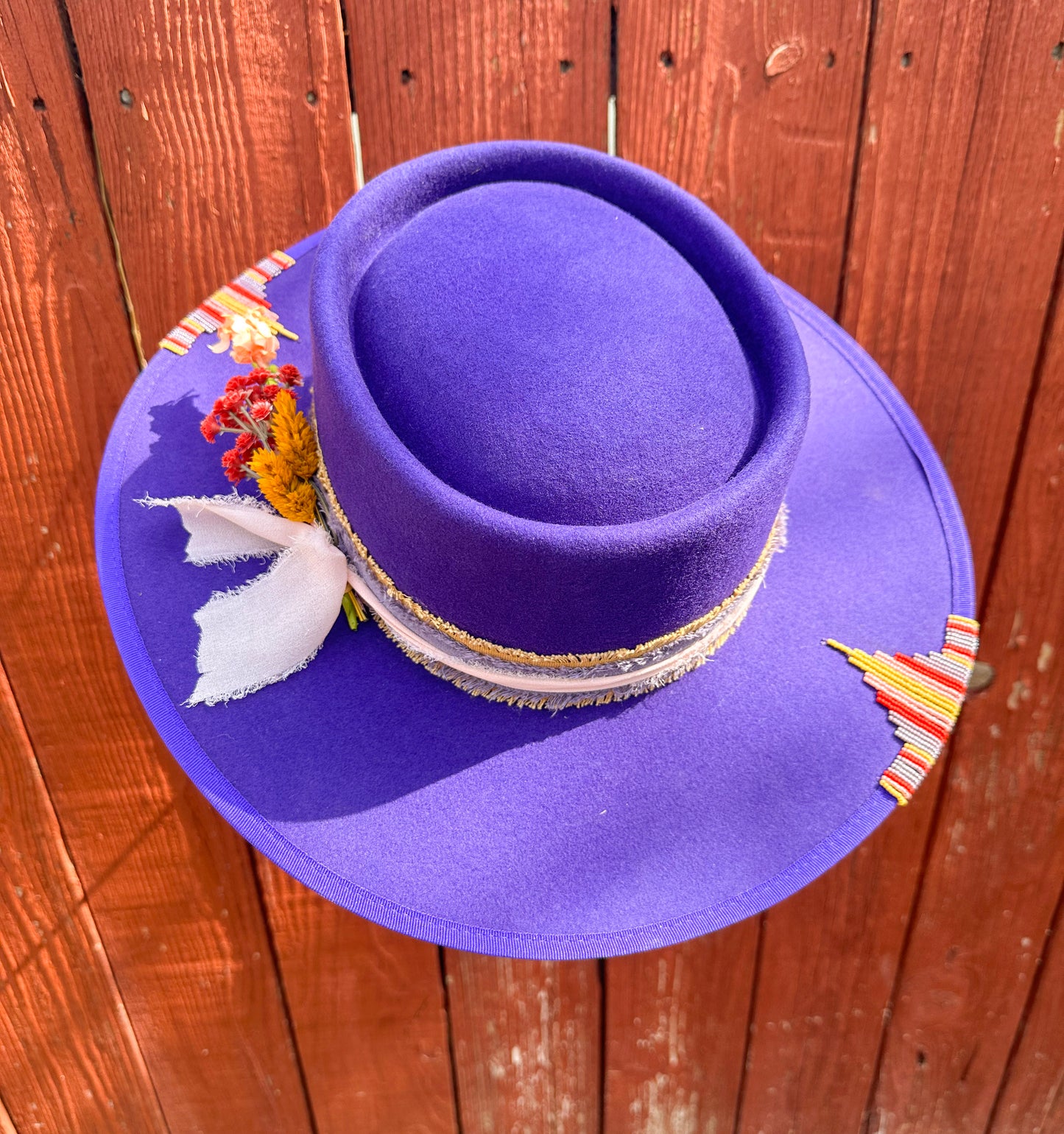 Purple Floral Hat